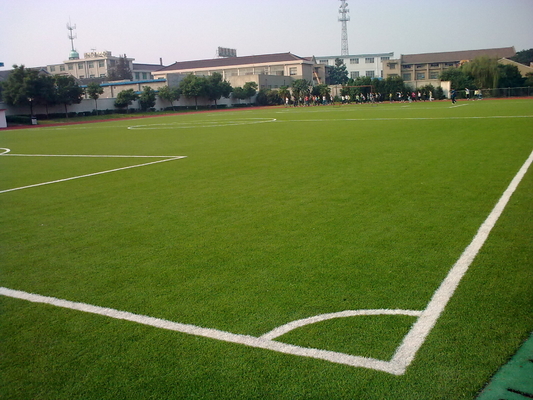 Pelouse artificielle 25mm, d'herbe du football qui respecte l'environnement PE 9000dtex vert